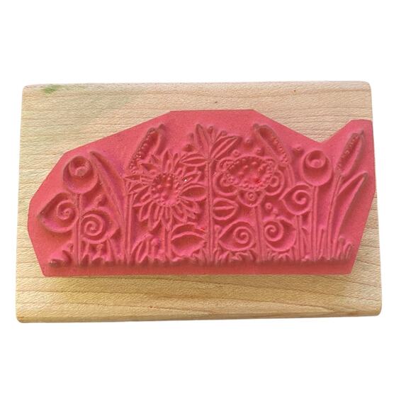 Dots J217 Spring Flower Rubber Stamp EUC - Picture 2 of 2
